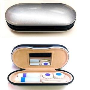 Contact Lens and Frame Case -Silver