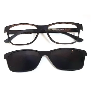 7034 Matte Dark Tortoise with Magnetic Polarised Clip On