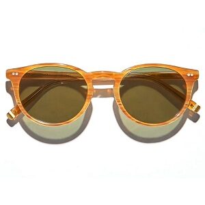 Moscot Frankie Blonde Green Lens