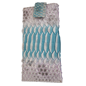 Genuine Python Skin Case Natural with Turquoise